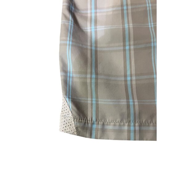 Cabela’s Guidewear Shirt Men’s 2XL Gray Blue Plaid Nylon UPF 50 Fishing Hiking - Picture 14 of 16